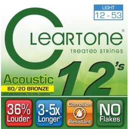 Струны для гитары CLEARTONE 7612 ACOUSTIC 80/20 BRONZE LIGHT 12-53