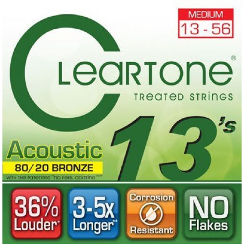 Струны для гитары CLEARTONE 7613 ACOUSTIC 80/20 BRONZE MEDIUM 13-56