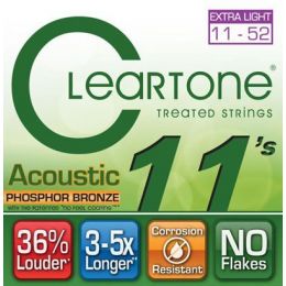 Струни для гітари CLEARTONE 7411 ACOUSTIC PHOSPHOR BRONZE EXTRA LIGHT 11-52