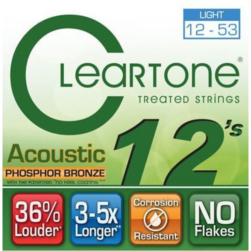 Струны для гитары CLEARTONE 7412 ACOUSTIC PHOSPHOR BRONZE LIGHT 12-53