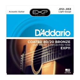 Струны для гитары D`ADDARIO EXP11 EXP 80/20 BRONZE LIGHT 12-53