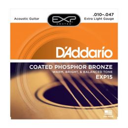Струны для гитары D`ADDARIO EXP15 EXP PHOSPHOR BRONZE EXTRA LIGHT 10-47