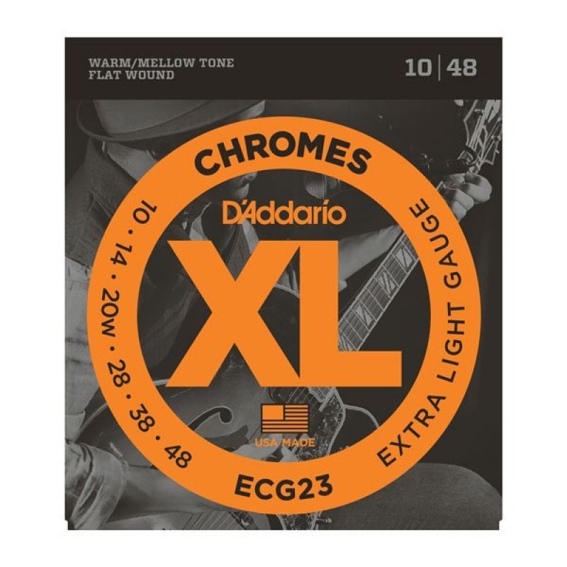 Струны для гитары D`ADDARIO ECG23 XL CHROMES EXTRA LIGHT (10-48)
