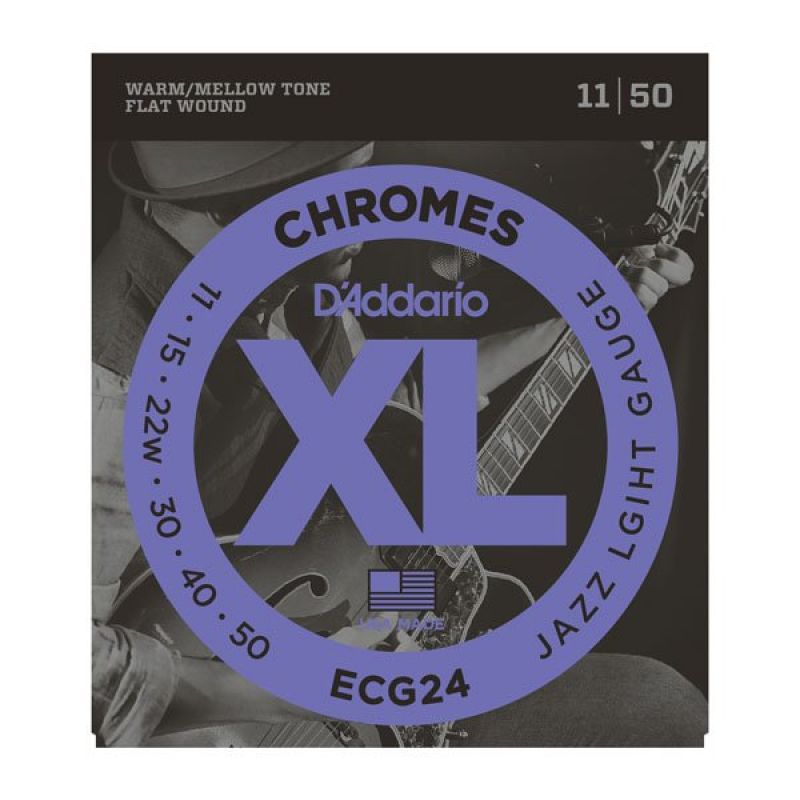 Струни для гітари D`ADDARIO ECG24 XL CHROMES JAZZ LIGHT (11-50)