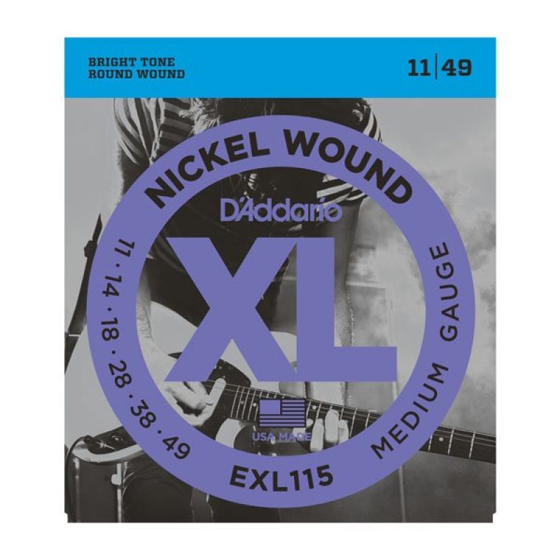 Струни для гітари D`ADDARIO EXL115 XL BLUES/JAZZ ROCK (11-49)