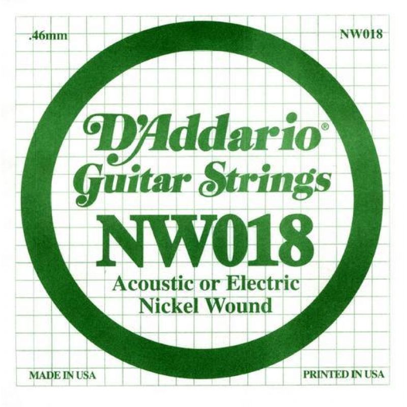 Струны для гитары D`ADDARIO NW018 XL Nickel Wound 018