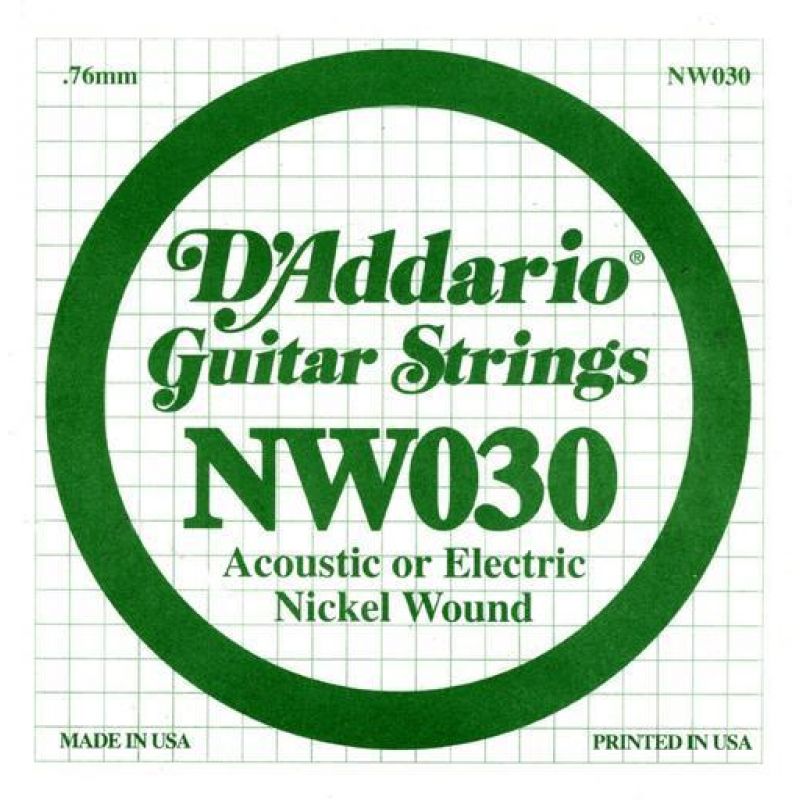 Струни для гітари D`ADDARIO NW030 XL Nickel Wound 030
