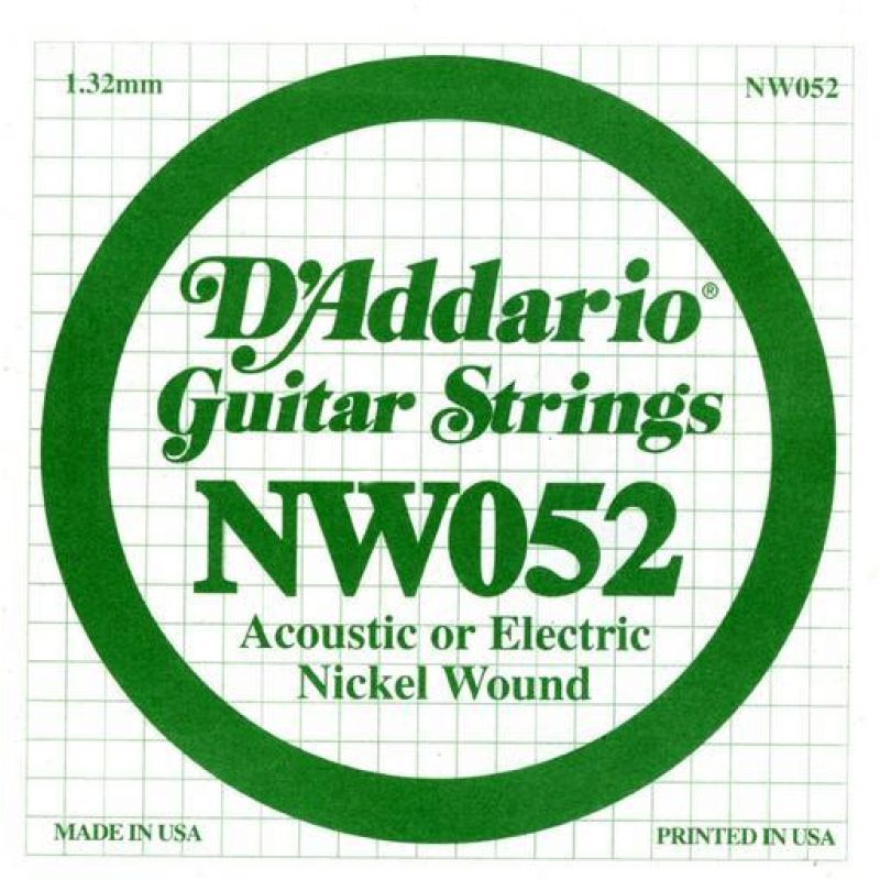Струны для гитары D`ADDARIO NW052 XL Nickel Wound 052