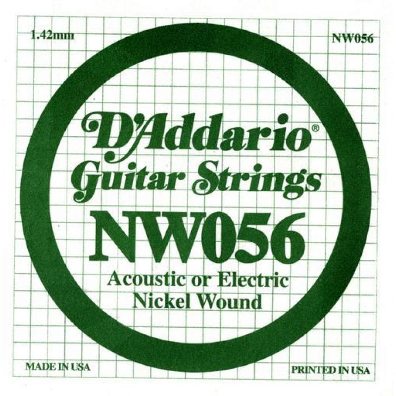 Струны для гитары D`ADDARIO NW056 XL Nickel Wound 056