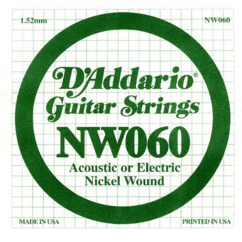 Струны для гитары D`ADDARIO NW060 XL Nickel Wound 060