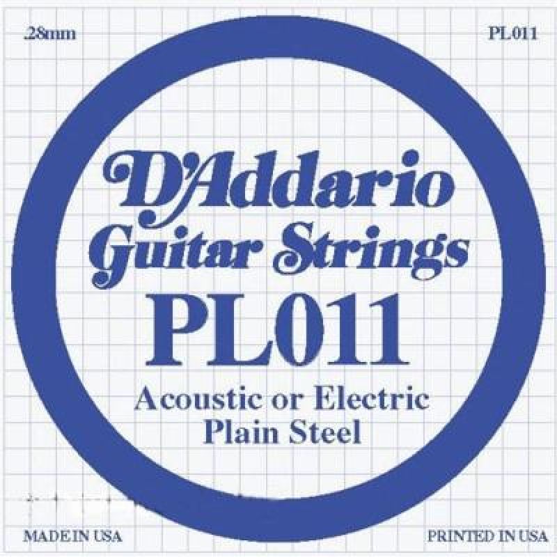 Струни для гітари D`ADDARIO PL011 Plain Steel 011