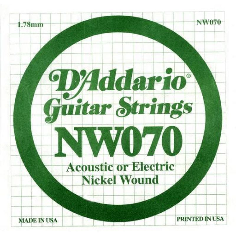 Струны для гитары D`ADDARIO NW070 XL Nickel Wound 070