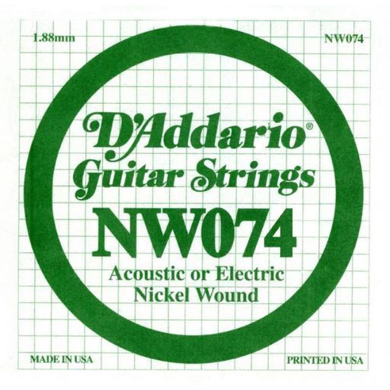 Струни для гітари D`ADDARIO NW074 XL Nickel Wound 074