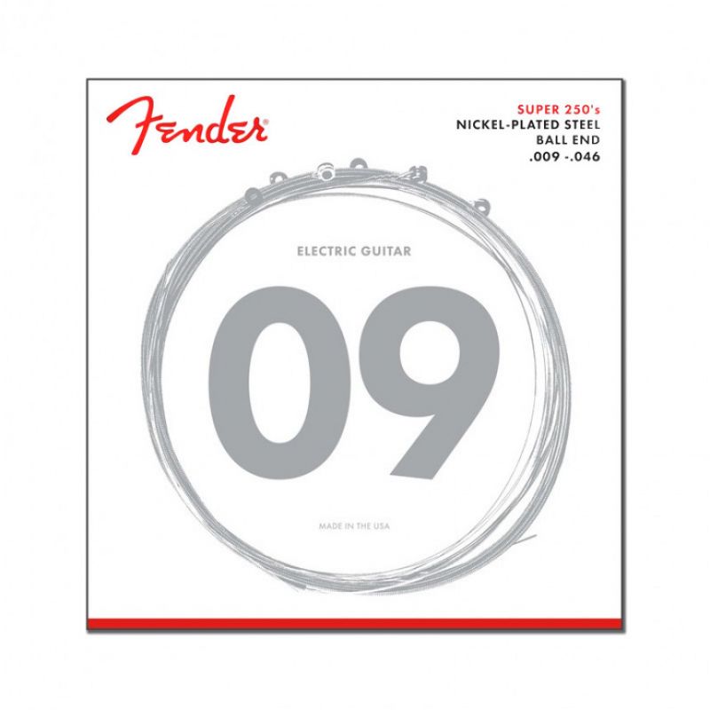 Набор струн FENDER 250LR NICKEL-PLATED STEEL GUITAR STRINGS 9-46