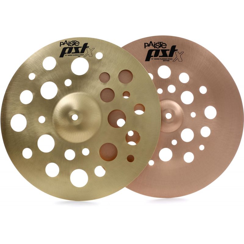 Пара из двух тарелок Paiste PST X Swiss Flanger Stack 14"