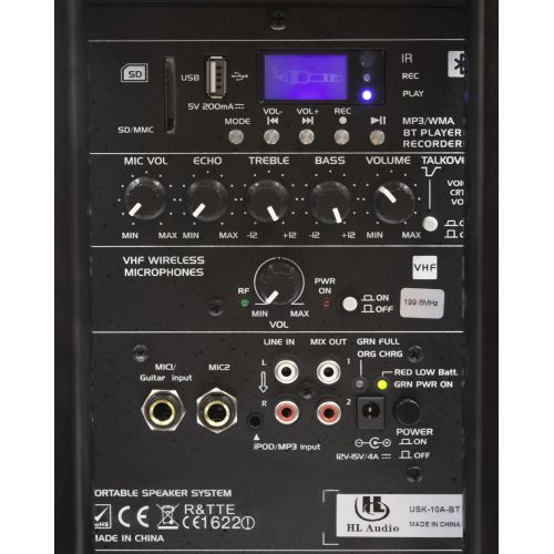 Портативна акустична система HL AUDIO USK-10A-BT
