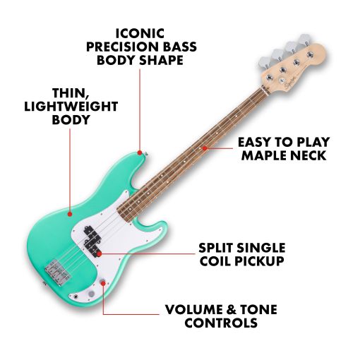 Бас-гитара Squier Debut Precision Bass Sea Foam Green