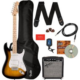 Гитарный набор с электрогитарой SQUIER SONIC STRATOCASTER PACK MN 2-COLOR SUNBURST