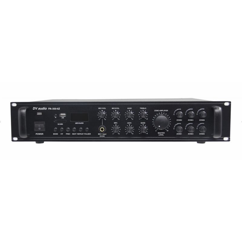 Трансляционный микшер-усилитель с USB DV audio PA-350-6Z