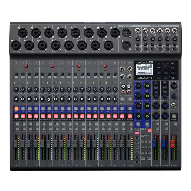 Цифровой микшерный пульт Zoom LiveTrak L-20