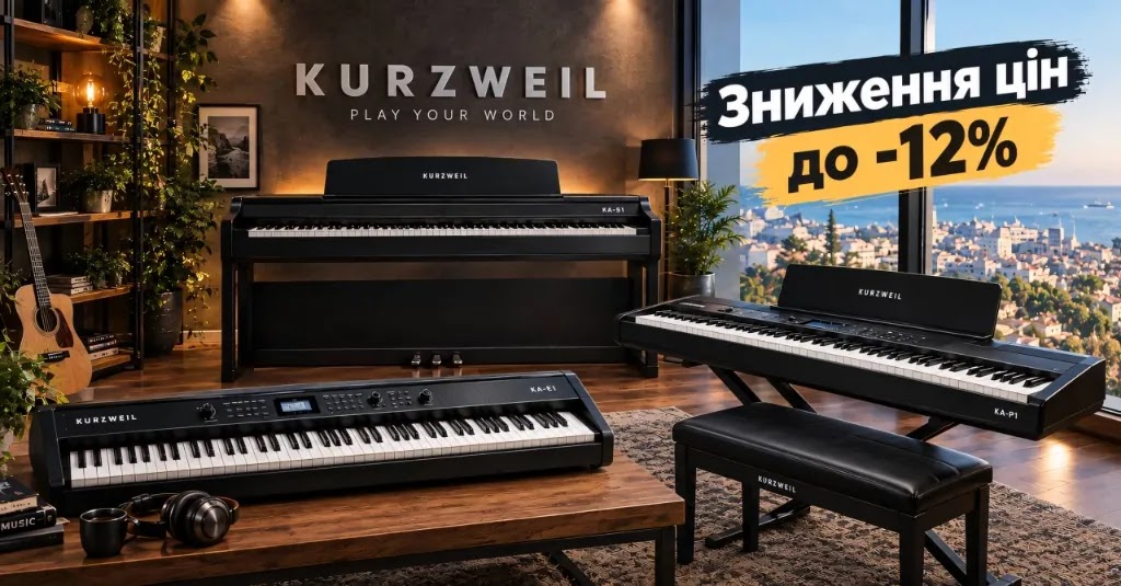 Скидки до 12% на клавишные инструменты и цифровые фортепиано Kurzweil