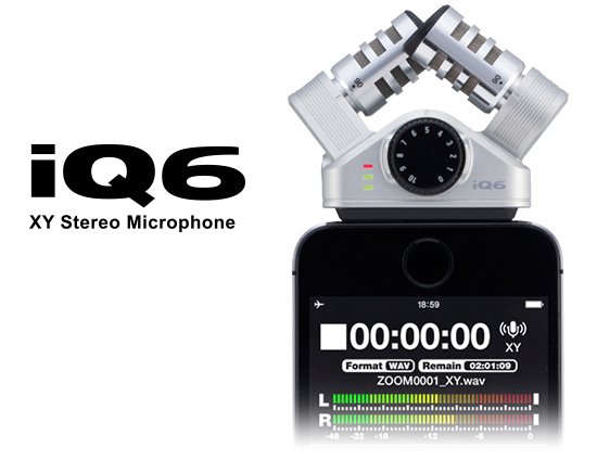 Компания Zoom представила новый стереомикрофон iQ6 для Apple